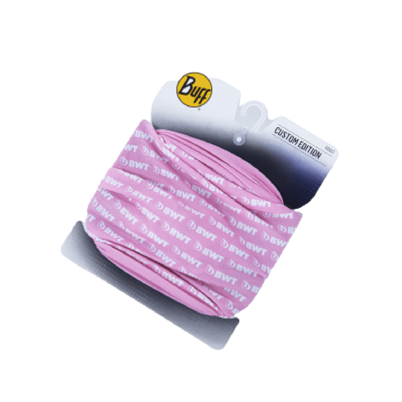 BWT BUFF® Multifunktionstuch in pink mit weißem BWT Logo