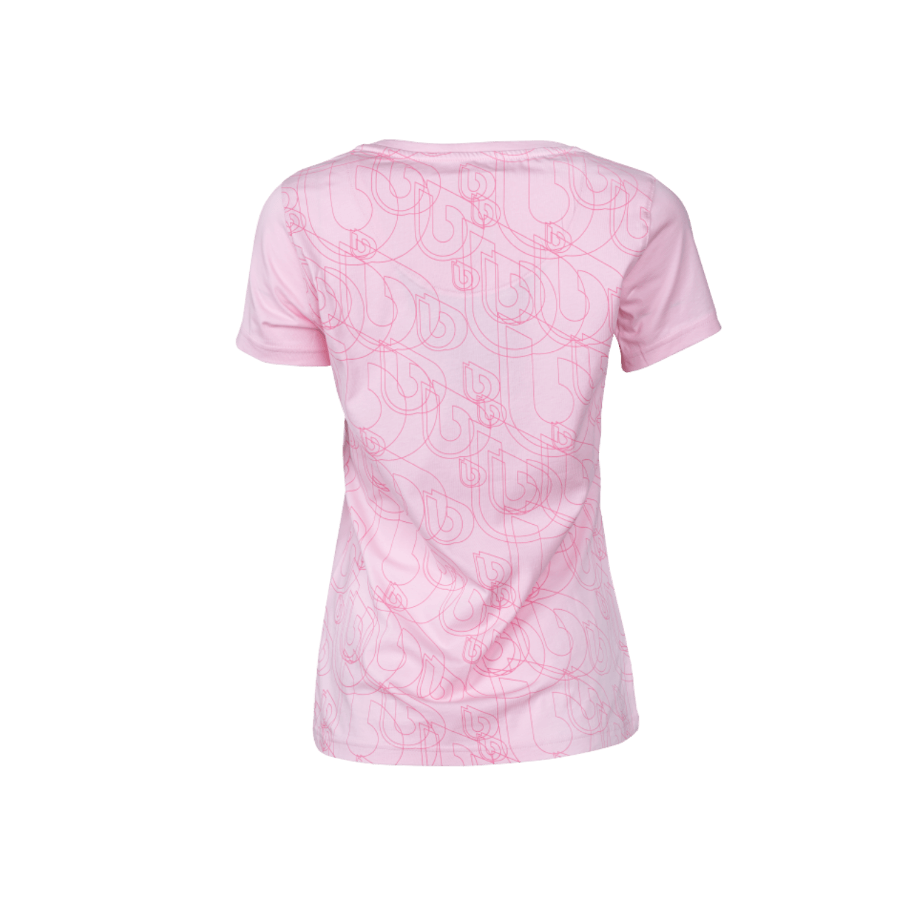 BWT Lifestyle T-Shirt Damen rosa mit weißem BWT Logo auf pinken Hintergrund auf der Brust