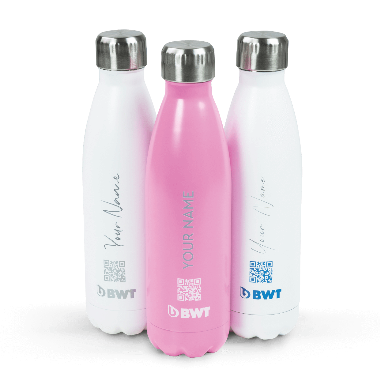 Drei Stück BWT Climate Bottle in verschiedenen Ausführungen