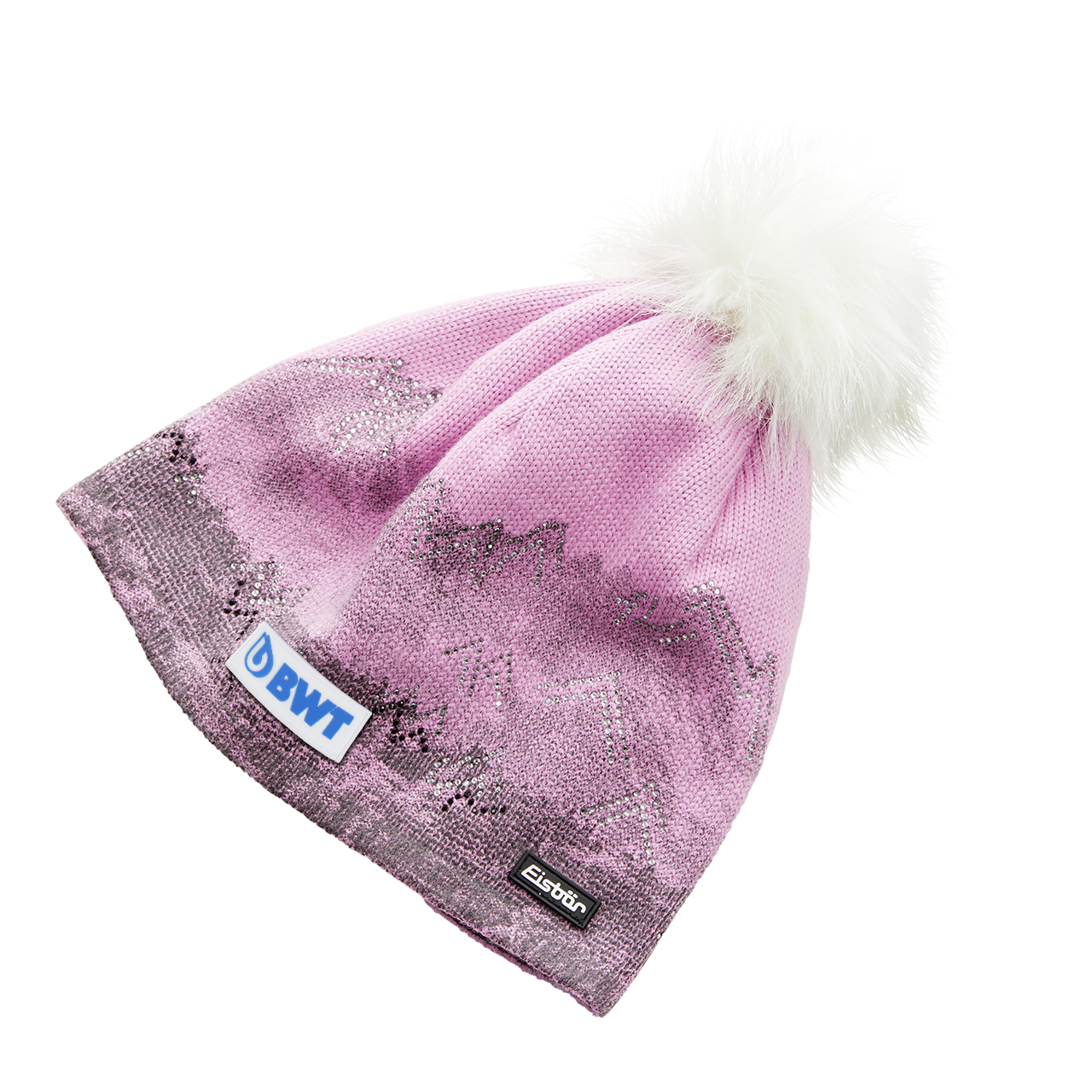 Mütze Berg mit Bommel in rosa von BWT