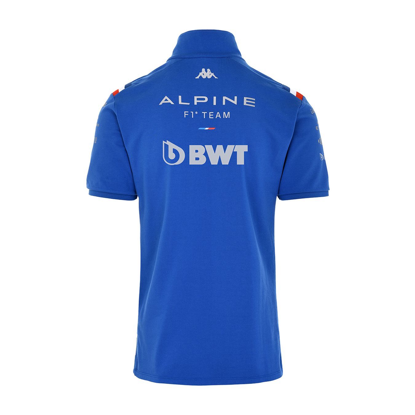 Alpine F1 Kurzarm-Polo blau für Kinder Back