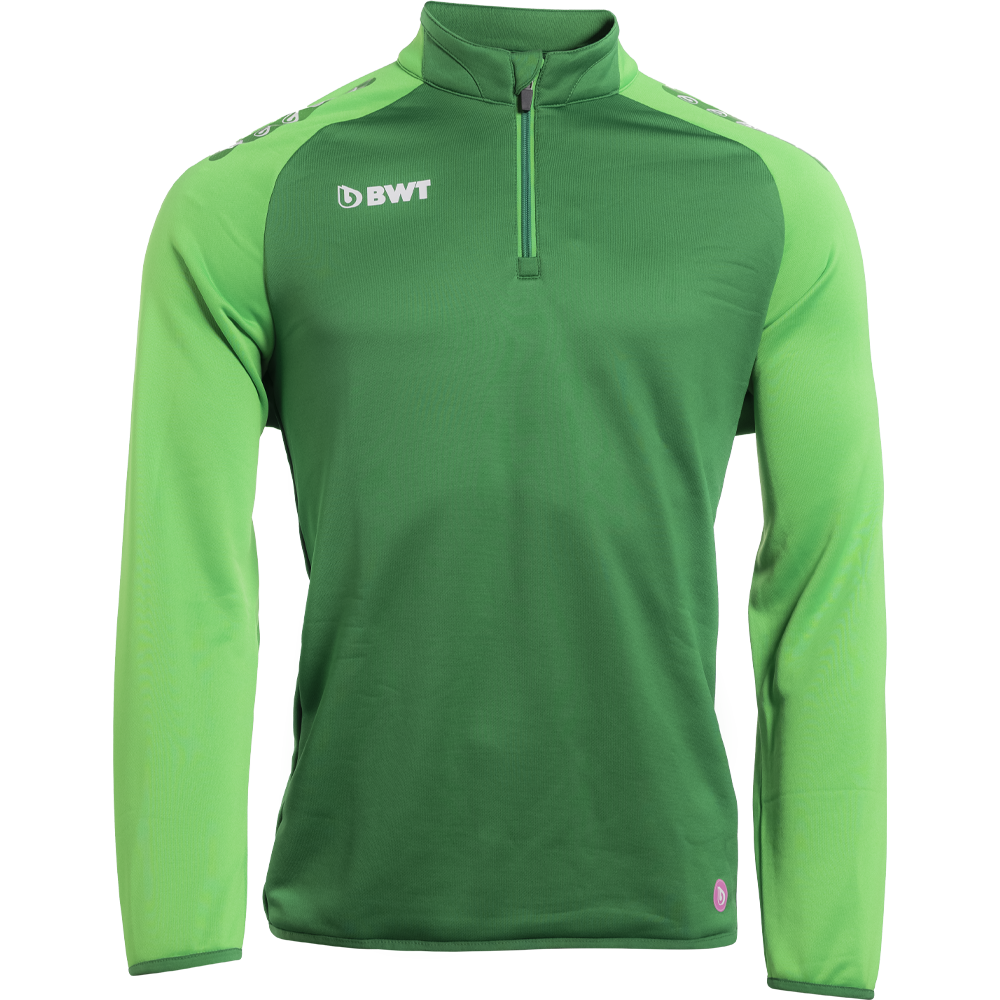 Langarm Trainingsjacke mit Zip-Top Verschluss in grün von BWT