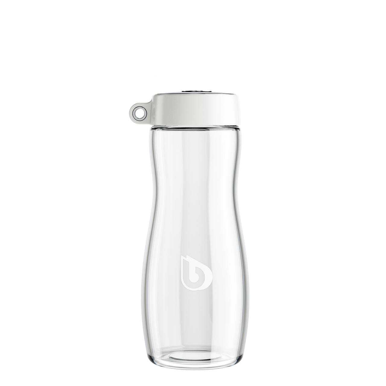 BWT Horeca Glass Bottle 375 ml mit weißem Deckel