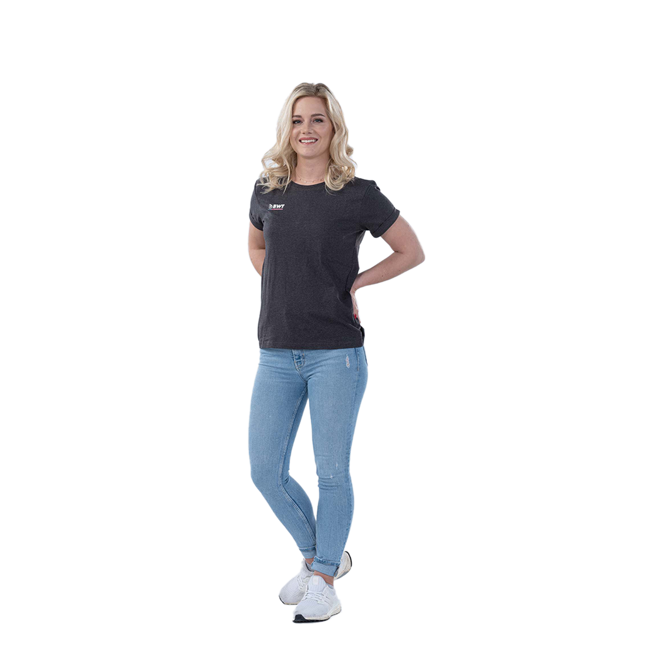 Kurzarmshirt Damen krau